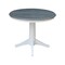 International Concepts Round 36 in Rd Top Ped Table, 12 in Leaf, Dining Ht, White/Heather Gray, 36 W, 48 L, 30.1 in H, Wood K05-36RXT-27B - alternate 9